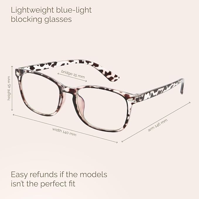 MIGSIR Blue Light Blocking Glasses for Computer Gaming, Fashion Fake Helps Reduce Screen Fatigue Eyeglasses for Women Men