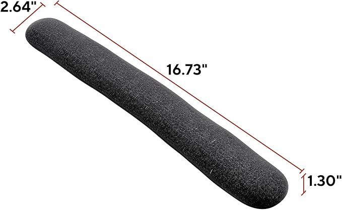 STAPLES Beaded Keyboard Wrist Rest, Ergonomic Non‑Slip Support Cushion for Comfortable Typing, Durable Bead‑Filled Design in Black/Gray