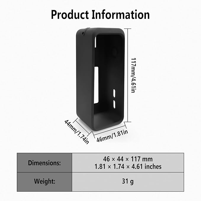 Geiomoo Silicone Case for Anker Prime Power Bank 9600mAh 65W, Soft Scratch Shock Resistant Protective Cover (Black)