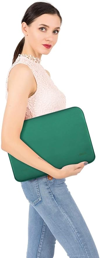 MOSISO Laptop Case 16 inch, 15-15.6 inch Laptop Sleeve Bag Compatible with MacBook Pro 16 M5 M4 M3 M2 M1, HP Acer Dell Lenovo ASUS Notebook, Neoprene Computer Sleeve Bag with Small Case, Peacock Green