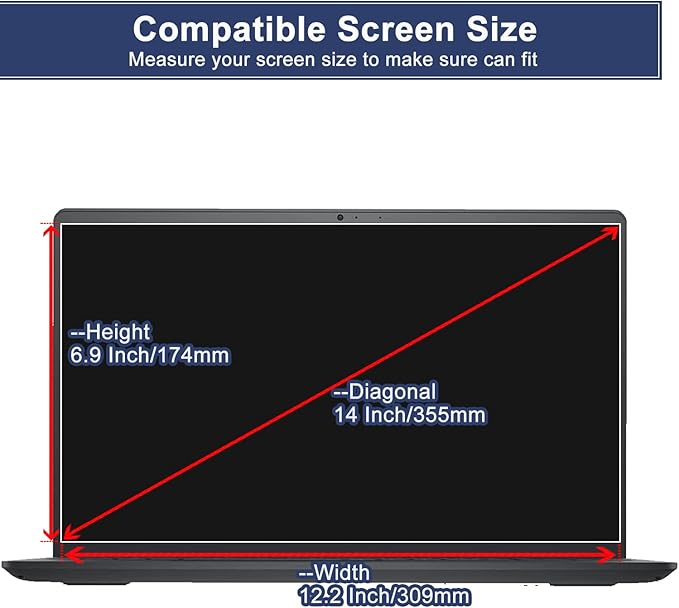 14" Anti Blue Light Screen Protector for HP Laptop 14/HP Pavilion 14/HP Chromebook 14/HP Steam 14/HP ProBook/EliteBook 14/HP 14-dy 14-dq 14-dk 14-cf 14m-dw/dy 14-ek 14-fq 14b-na 14b-nb c640 c645