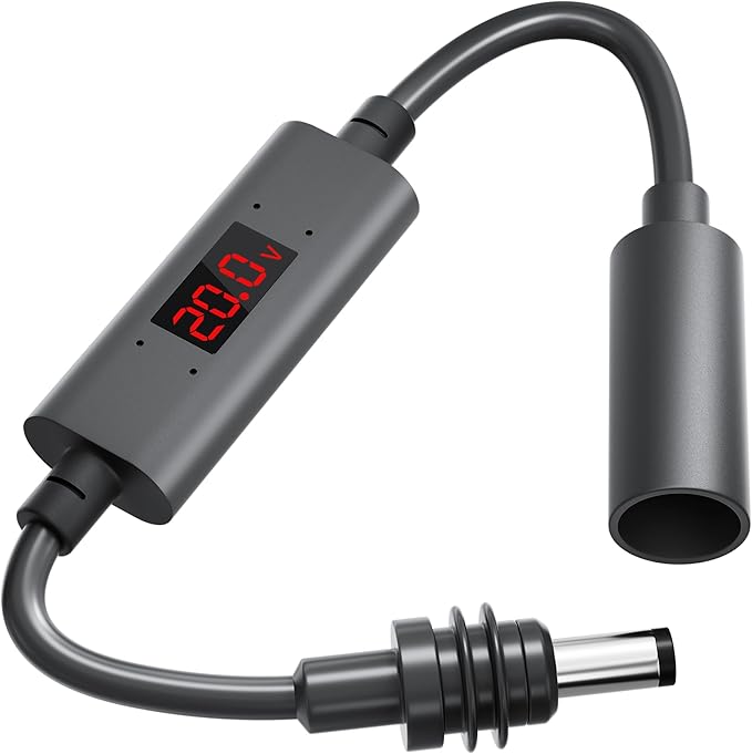 DaierTek Starlink Mini Extension Cable with Current and Voltage Digital Display Waterproof Starlink Standard Gen3 DC Male to DC Female Extender Cord, 0.66FT