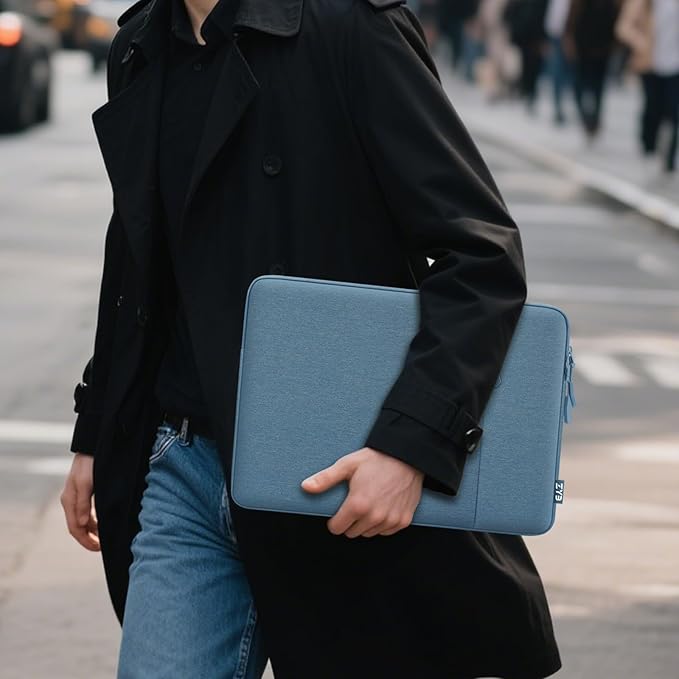 ZYB Laptop Sleeve 15.6 Inch,Waterproof Laptop Case 15.6 Inch for 15-15.6'' Lenovo ThinkPad IdeaPad Acer ASUS HP Dell Chromebook MacBook Pro 15 16 etc Notebook Case 15.6 In with Accessory Bag-Haze Blue