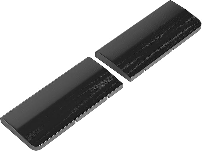 Faluber Wooden Wrist Rest with Black Lacquered -Mini Size Pack of 2 -Black Coating -Mechanical Gaming Keyboard Ergonomic Palm Rest -7 Inches/20mm Thick (Twin Mini Pack, Black Lacquered)