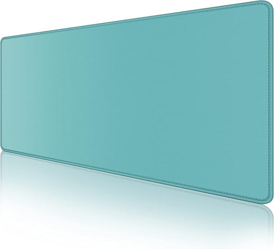 Dapesuom Large Gaming Mouse Pad, Extended Mouse Mat with Stitched Edges, Full Size Keyboard Pad with Non-Slip Base, Big XXL Computer Desk Mats for Gamer, Laptop, Office, 35.5 x 15.7in, Green
