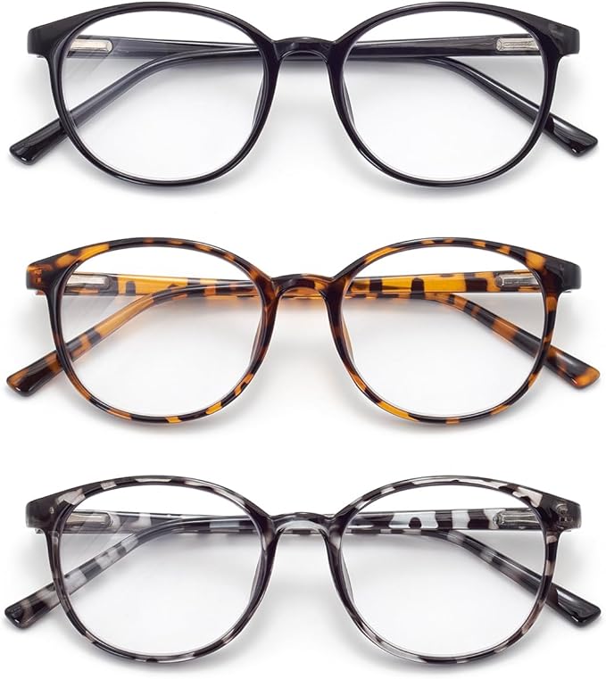 Blue Light Blocking Glasses Round Women Men Computer Glasses Anti Eye Strain/UV/Glare Gaming Glasses