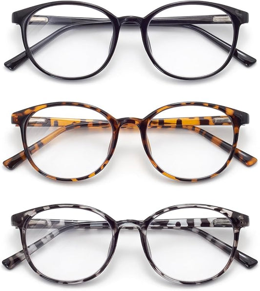 Blue Light Blocking Glasses Round Women Men Computer Glasses Anti Eye Strain/UV/Glare Gaming Glasses