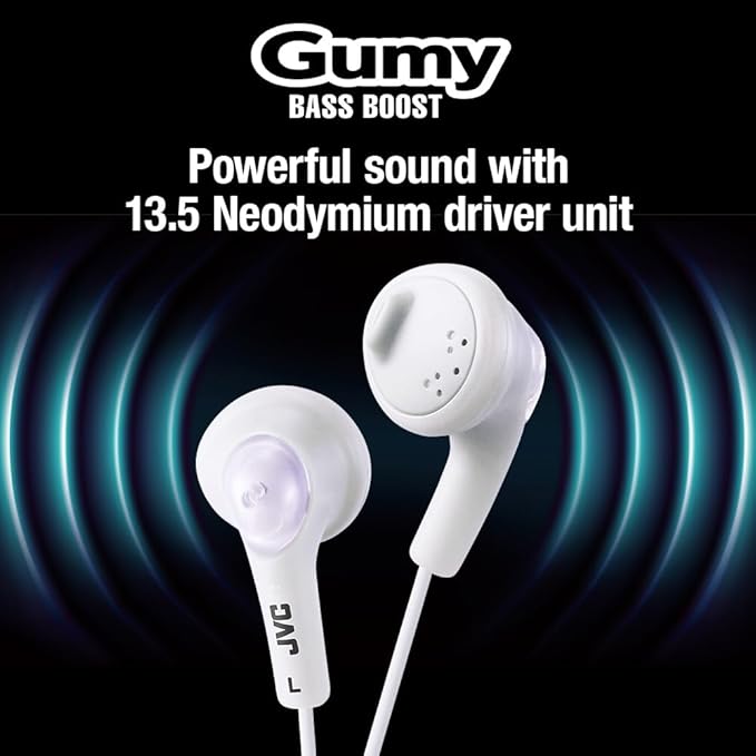 JVC HAF160W JVC HAF160W Gumy Ear Bud Headphone White