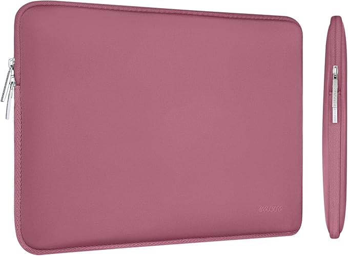 MOSISO Laptop Case 16 inch, 15-15.6 inch Laptop Sleeve Bag Compatible with MacBook Pro 16 M5 M4 M3 M2 M1, HP Acer Dell Lenovo ASUS Notebook, Neoprene Computer Sleeve Bag with Small Case, Dusty Rose