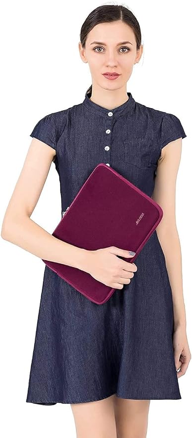 MOSISO Laptop Case 15 inch, 15 inch Laptop Sleeve Bag Compatible with MacBook Air M5 A3448 M4 A3241 M3 A3114 M2 A2941 2026-2023, Dell XPS, Neoprene Computer Sleeve Bag with Small Case, Wine Red