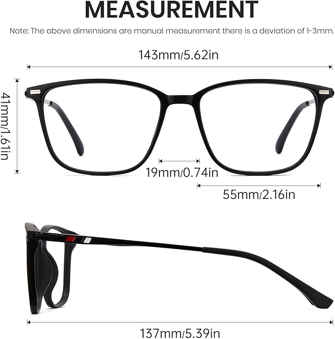 Cyxus Blue Light Blocking Glasses Photochromic Men Square Computer Gaming UV400 Protection 8208iT43