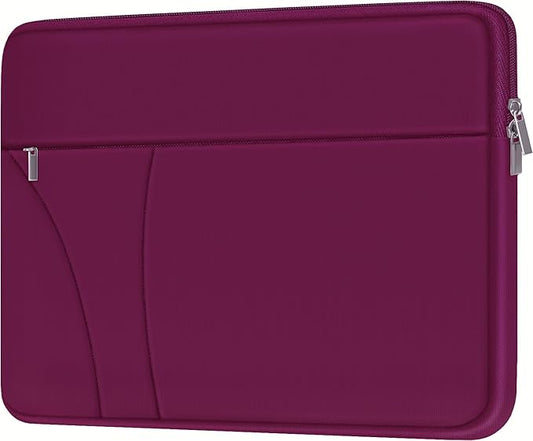 Laptop Sleeve Case 14 inch, Traveling Laptop Cover with Zippered Pocket, Shockproof Protective Carrying Briefcase Computer Bag for 14" MacBook Air/Pro, HP, Dell, Lenovo, Acer, Rose Red