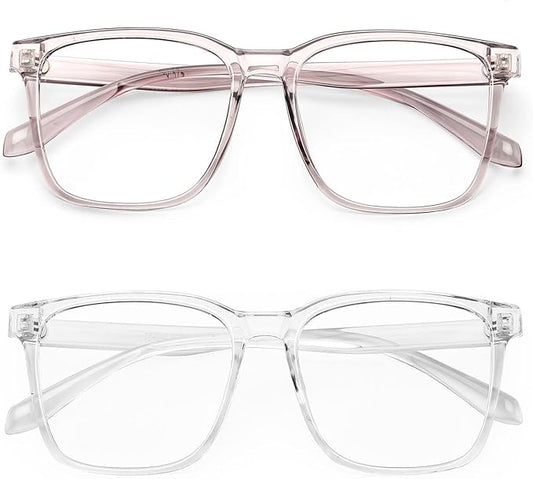 TEAPLMTT Blue Light Blocking Glasses Oversized Square Computer Glasses Anti Blue Light for Women Men