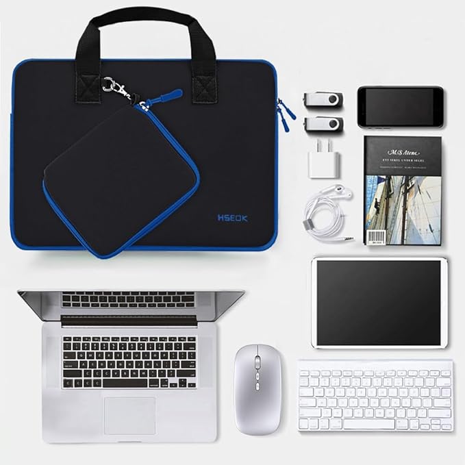 Hseok Laptop Sleeve 14 inch Case with Small Case, Compatible with MacBook Neo 14, MacBook Pro 14 M5/M4/M3/M2/M1, XPS 14 and Most 14 inch Notebooks, Neoprene Computer Handbag,B01BL01