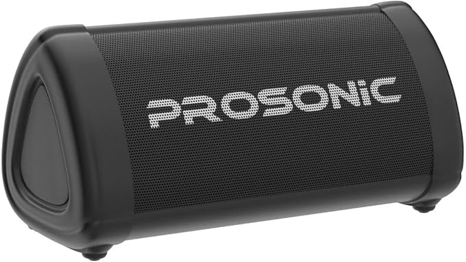 Prosonic BT3 Portable Wireless Bluetooth Speaker with 10W Stereo Sound & Bass Boost -Rich Sound & Intense Bass -Bluetooth 5.0 -Microphone -IPX5 - in & Outdoor Speaker (Black)