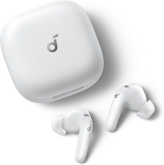 Soundcore P31i by Anker, Real-Time Adaptive Noise Cancelling, Hi-Res Sound, Translation Earbuds, 50H Playtime, Wireless Earbuds, Bluetooth Earphones, Spatial Audio, Fast Charging, IP55 (White)