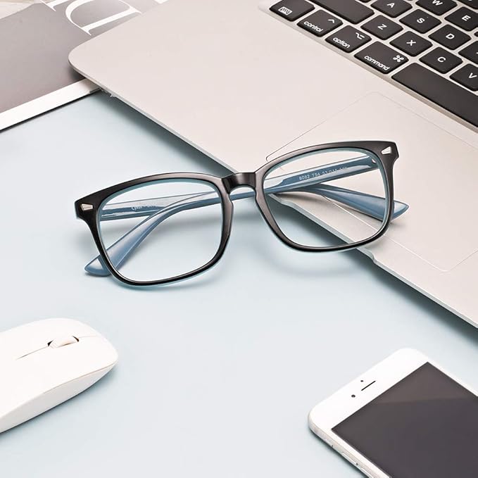 Cyxus Blue Light Glasses Men Women Reduce Eye Strain UV Blocking for Office Work Computer Screen 8082