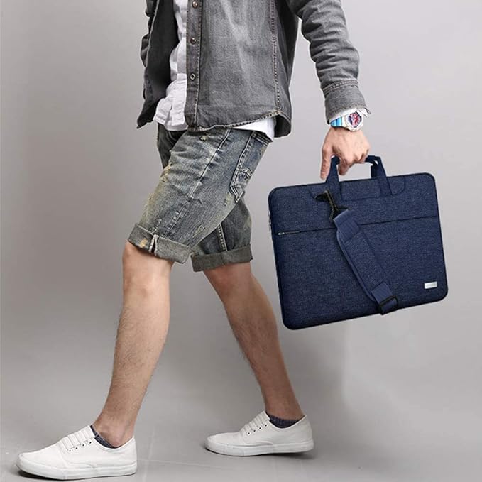 Hseok Laptop Shoulder Bag 13 13.3 14 Inch Case Compatible with MacBook Pro/Neo 14" M5/M4/M3/M2/M1,Mac Air/pro/Neo 13" and Most 13 13.3 14 Notebooks,Spill-Resistant Briefcase,Dark Blue