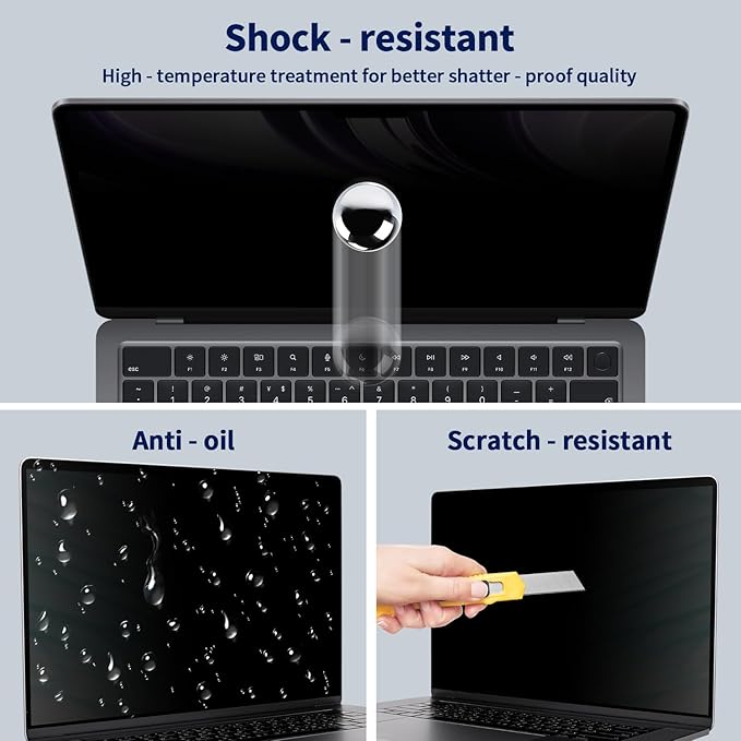 Magnetic Privacy Screen for MacBook Air 13.6/13 Inch (2022-2026, M2, M3, M4, M5), Removable Matte Laptop Privacy Screen Anti Glare Blue Light Filter - Anti-Spy for Mac 13in Protector