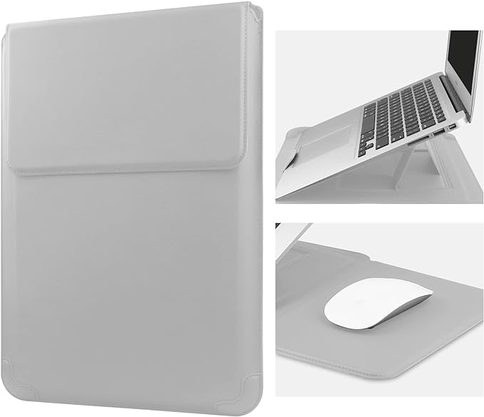 HoYiXi 13 Inch Laptop Sleeve Case Bag Compatible with Macbook Neo 2026/MacBook Air 13 M1 M2 2022-2018/MacBook Pro 13 M2 2022-2016/Surface Pro 8 2021/Surface Go 3 13-13.6'' Dell HP ASUS Acer PC, Silver