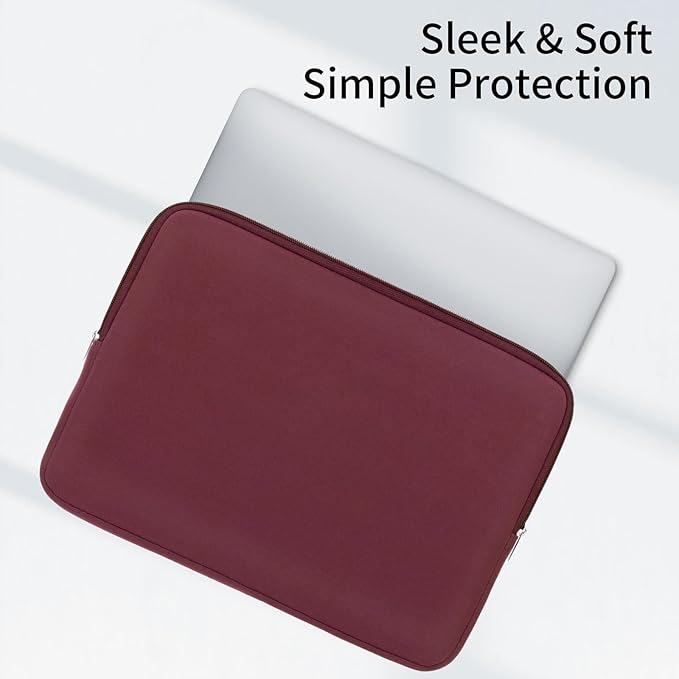RAINYEAR 13 Inch Laptop Sleeve Compatible with 13.3" MacBook Air/Pro M1 M2 M3 M4 M5 A3449 A3240 A3113 A2681 A2338 Carrying Computer Bag Protective Cover Case (Red)
