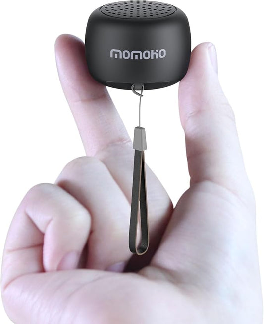 The Smallest Mini Bluetooth Speaker Wireless,Tiny Speakers with Built in Mic,TWS Portable Speaker for Hiking, Running, Car, Outdoor, Travel, Gifts (Black)