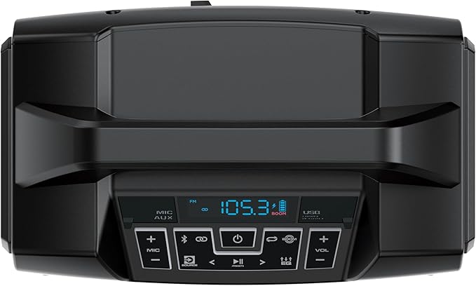 ION Sport Boom - Portable 60W Outdoor Bluetooth Speaker with Microphone, IPX5 Water-Resistant, 15-Hour Battery, FM Radio, USB Port, App