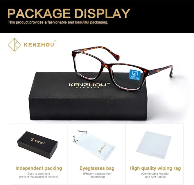 K KENZHOU Blue Light Blocking Computer Glasses Anti Eyestrain Unisex for Women/Men(C5)