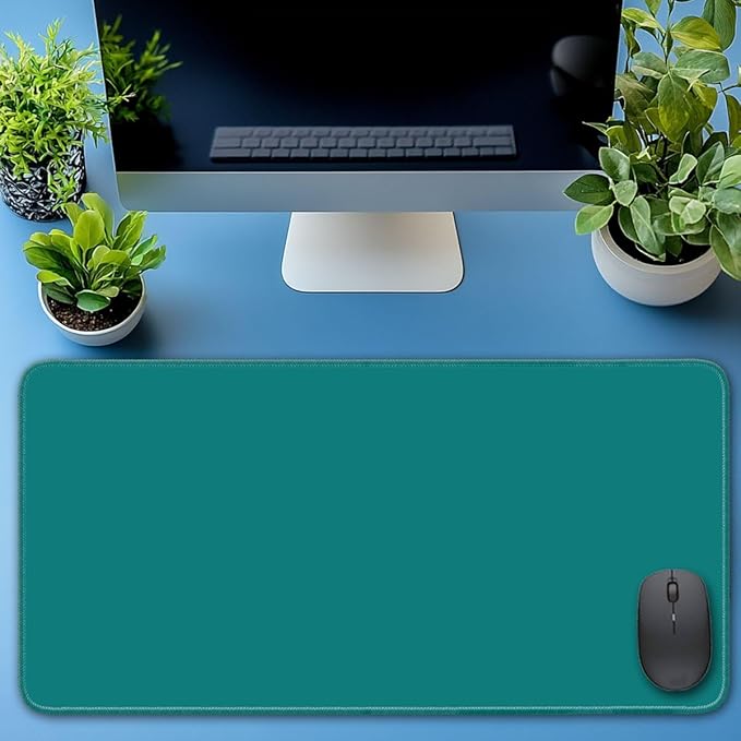 Large Mouse Pad, Non-Slip Desk Blotter, Office Desk Mat, Desk Pad Protector, Laptop Desk Pad, Desk Writing Pad for Office and Home, Teal, 31x12 inch