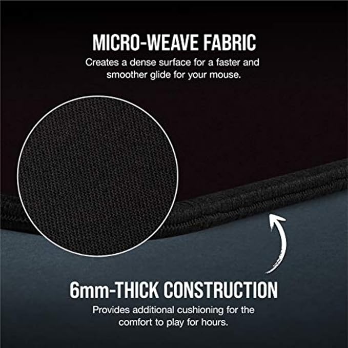 Corsair MM350 PRO Extended XL Premium Spill-Proof Cloth Gaming Mouse Pad – 36.6” Width x 15.7” Height Surface – Black