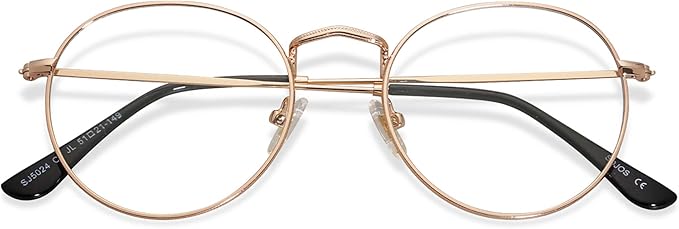 SOJOS Blue Light Blocking Computer Glasses Round Eyewear Anti Blue Light Lens Preppy Chic SJ5024B