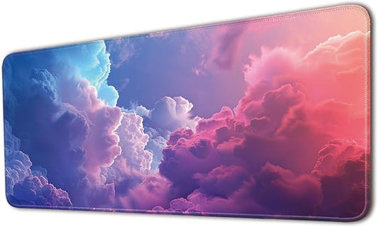 Desk Pad Protector, Office Desk Mat, Large Mouse Pad, Non-Slip Desk Blotter, 23.6x11.8 inch, Colorful Clouds