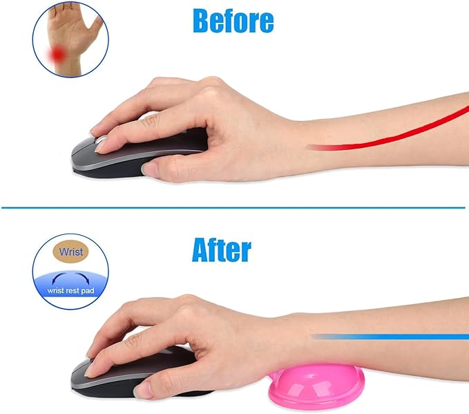 Gel Keyboard & Mouse Wrist Rest Set - Keyboard Wrist Rest Pad & Mouse Support for Office Gaming Pad Computer Laptop Ergonomic Comfortable Pain Relief- Pad Set (Mouse Support Only)