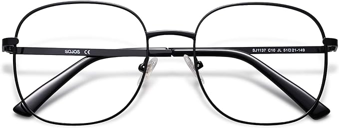 SOJOS Classic Square Blue Light Blocking Glasses for Women Men Stylish Computer Glasses SJ1137
