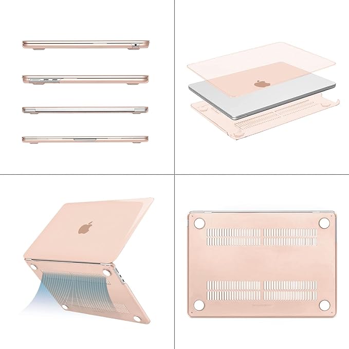 MOSISO Compatible with MacBook Air 13 inch Case M5 2026 M4 2025 M3 M2 2024-2022 A3449 A3240 A3113 A2681, Hard Shell&Keyboard Cover&Screen Film&Type C for MacBook Air 13.6 inch Case, Russet Orange