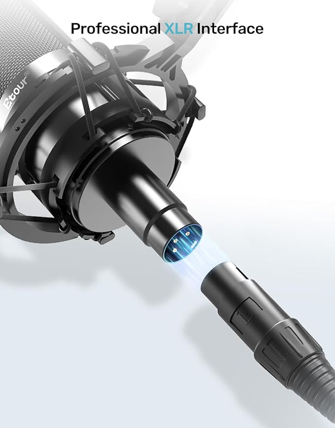 Cardioid Condenser Microphone Set [Inclusion Dedicated Shock Mount & XLR Cable], Computer Podcast Mic for Singing Ideal Project/Home Studio Streaming for Gaming YouTube Recording Vocals