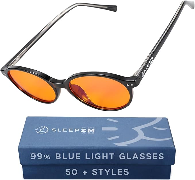 Sleep ZM Blue Light Blocking & Light Sensitivity Glasses - 8 Lens Types for Comfort, Relaxation, Sleep & Relief - 50+ Styles