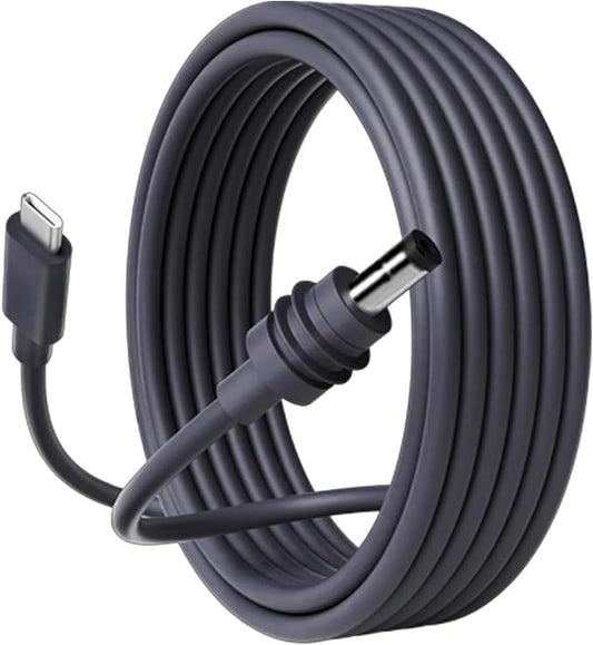 9.8FT/3M Starlink Mini DC Power Cable,18AWG Waterproof Replacement Extension Cord,Compatible with 65W+ Power Bank and PD Charger,Grey