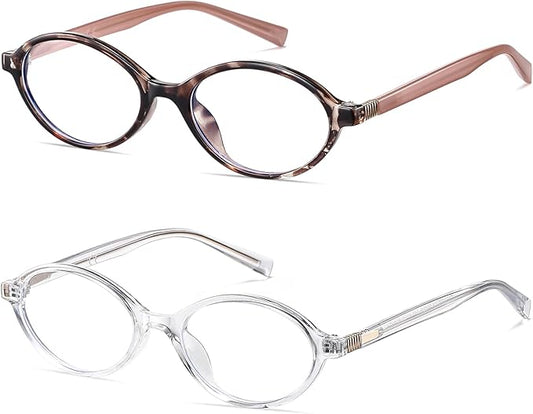 Oval Reading Glasses Women Men Blue Light Blocking Small Computer Readers Retro Fashion Frame Vintage Eyewear PT2009