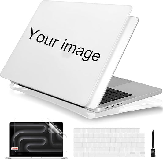 Batianda Customizable Case for New MacBook Pro 14 Inch 2026-2021 Release M5 M4 M3 M2 M1 Pro/Max, 1.2mm Slim Graphic Hard Shell Cover with Keyboard Cover, Screen Protector 4-in-1 Bundle