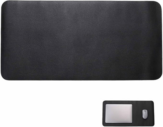 24" x 12" PU Leather Keyboard Pad Desk Protector Mat for Vanity Makeup Laptop Keyboard Mouse, Black