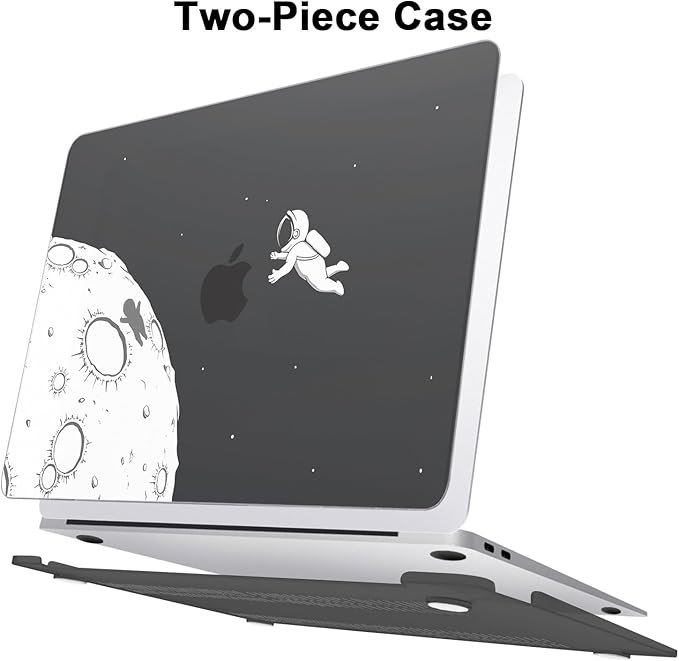 AKIT Compatible with MacBook Air 13 Inch Case M1 2022 2021 2020 2019 2018 A2337 A2179 A1932, Unique Pattern Hard Shell Laptop Case+Screen Protector+Keyboard Cover for MacBook Air 13.3 Inch, Astronaut