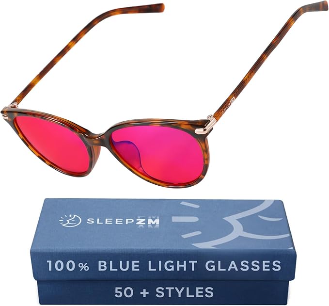 Sleep ZM Blue Light Blocking & Light Sensitivity Glasses - 8 Lens Types for Comfort, Relaxation, Sleep & Relief - 50+ Styles