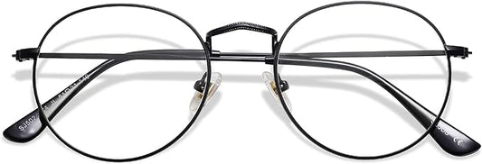 SOJOS Blue Light Blocking Computer Glasses Round Eyewear Anti Blue Light Lens Preppy Chic SJ5024B