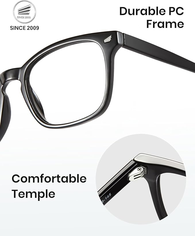 Cyxus Blue Light Glasses Men Women Reduce Eye Strain UV Blocking for Office Work Computer Screen 8082