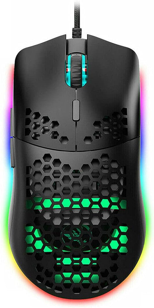 6400 DPI RGB Light Wired Gaming Mouse PC Laptop Mice Backlit 6 Buttons for PC