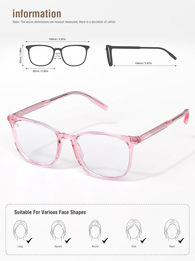 ANYLUV Blue Light Glasses for Woman Men, Womens Blue Light Blocking Glasses Computer Glasses Anti Eyestrain
