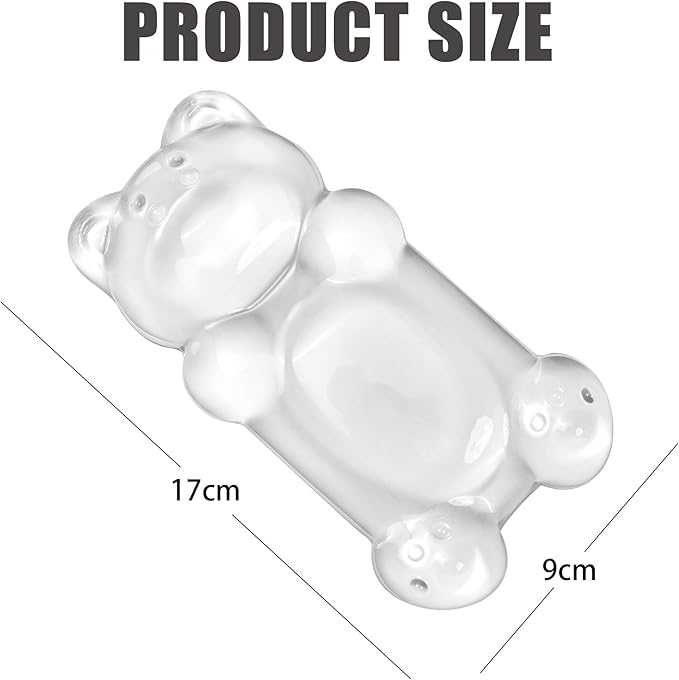 Ergonomic Silicone Gel Mouse Wrist Rest – Clear Cute Bear Mouse Wrist Rest, Comfort & Support for Typing and Gaming