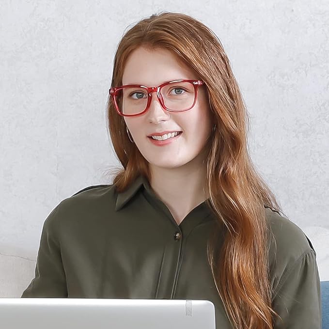 Cyxus Blue Light Glasses Men Women Reduce Eye Strain UV Blocking for Office Work Computer Screen 8082
