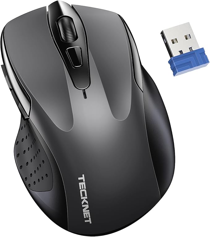 TECKNET Wireless Mouse for Laptop, Silent Mouse Quiet Click, Computer Mice Wireless, 6 Adjustable 4000 DPI Computer Mice